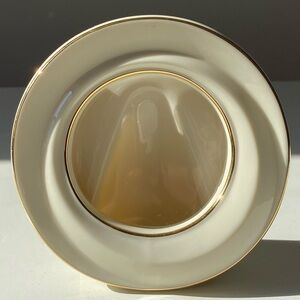 Vintage Lenox Porcelain 5" Round Picture Frame with Gold Trim